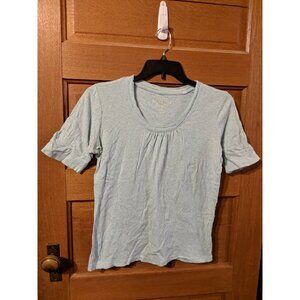 Sonoma Tee Size M T-Shirt Blue Green 1/2 Sleeve Womens